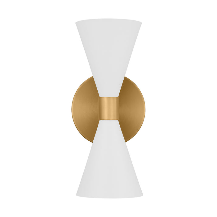 Visual Comfort Studio AEW1032MWT Two Light Bath Fixture, Matte White