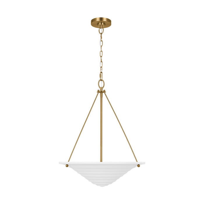 Visual Comfort Studio AP1213TXW Three Light Pendant, Textured White