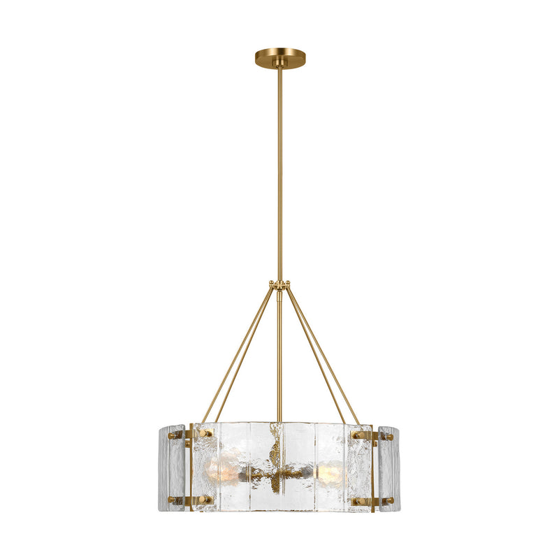 Visual Comfort Studio AP1234BBS Four Light Chandelier, Burnished Brass