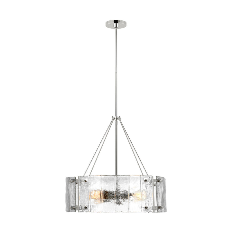 Visual Comfort Studio AP1234PN Four Light Chandelier, Polished Nickel