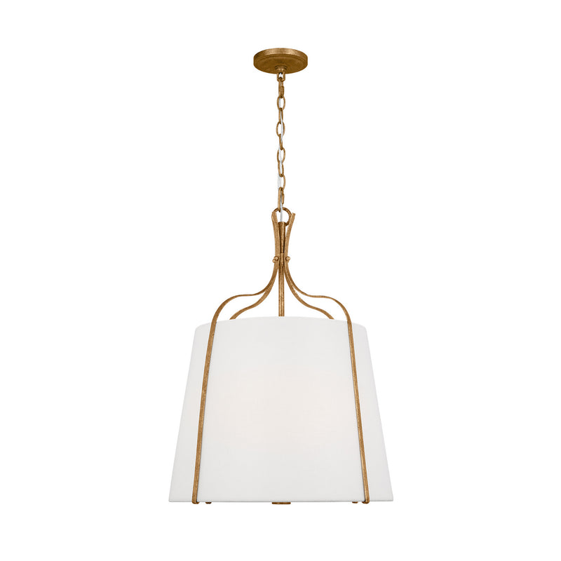 Visual Comfort Studio AP1253ADB Three Light Pendant, Antique Gild