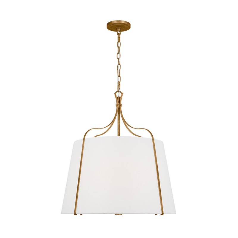 Visual Comfort Studio AP1264ADB Four Light Pendant, Antique Gild