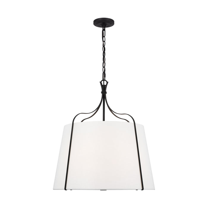 Visual Comfort Studio AP1264SMS Four Light Pendant, Smith Steel