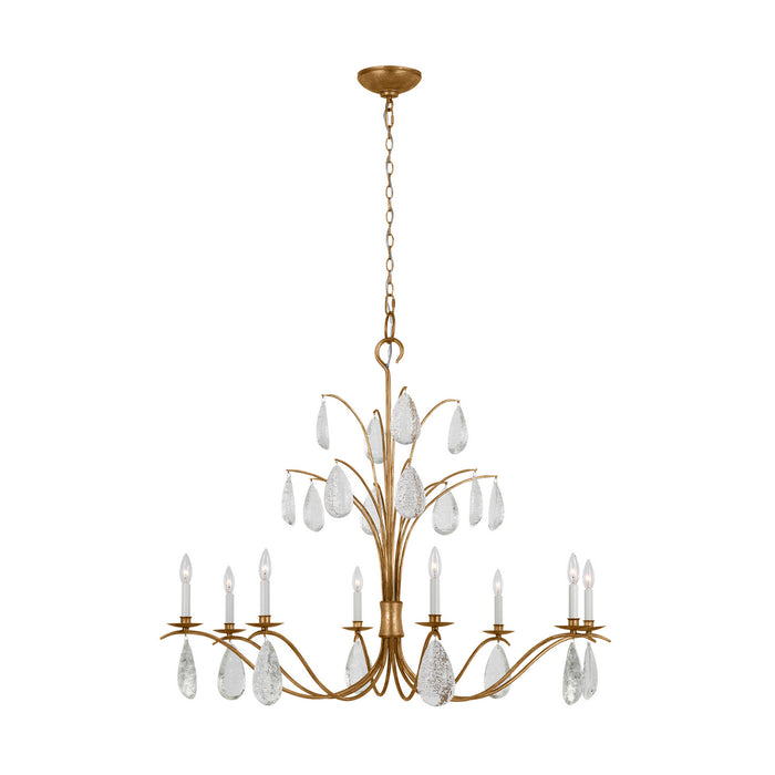 Visual Comfort Studio CC1598ADB Eight Light Chandelier, Antique Gild