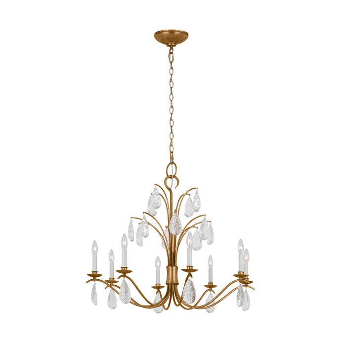 Visual Comfort Studio CC1608ADB Eight Light Chandelier, Antique Gild