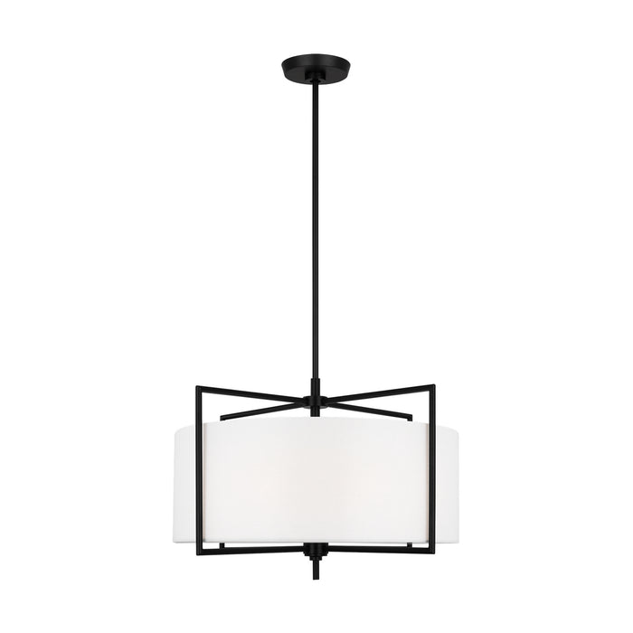 Visual Comfort Studio CP1394AI Four Light Pendant, Aged Iron