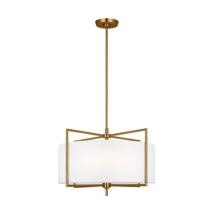 Visual Comfort Studio CP1394BBS Four Light Pendant, Burnished Brass