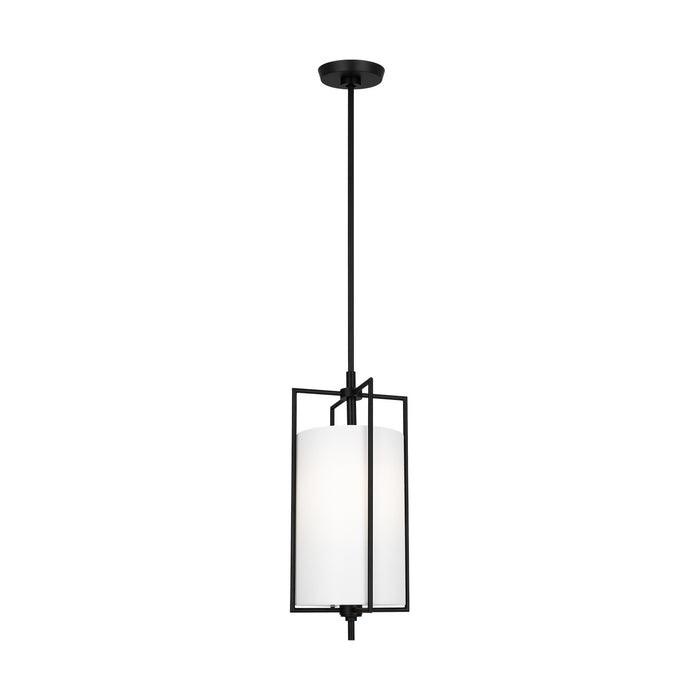 Visual Comfort Studio CP1401AI One Light Pendant, Aged Iron