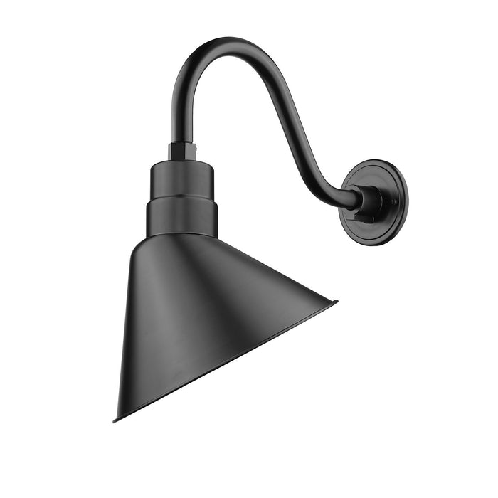 Millennium UA12-SBL One Light Angle Shade, Satin Black