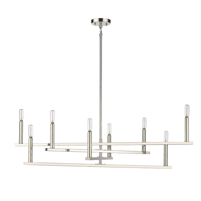 Acclaim Lighting IN20026PN Eight Light Chandelier, Polished Nickel