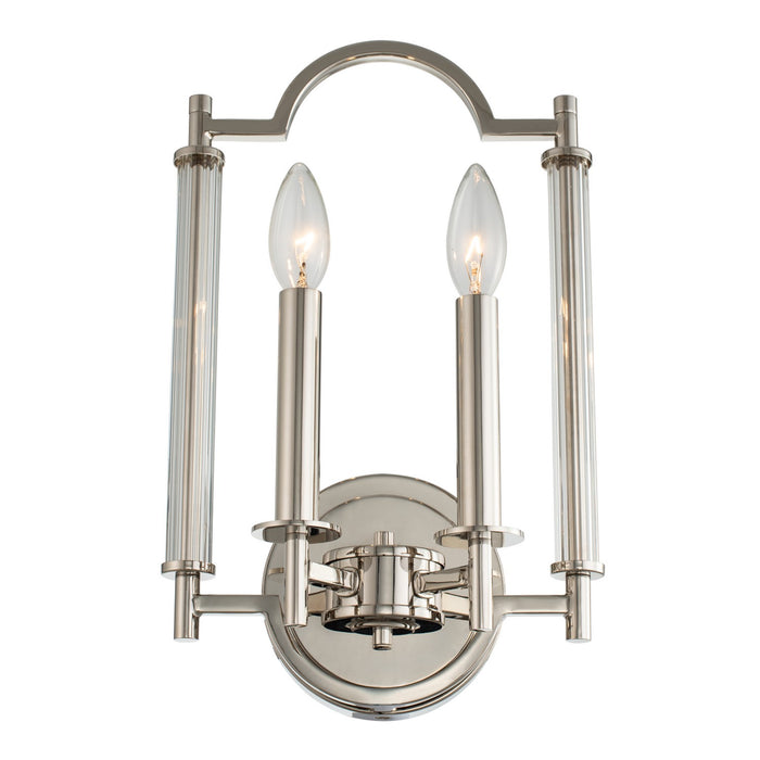 Kalco 512922PN Two Light Wall Sconce, Polished Nickel