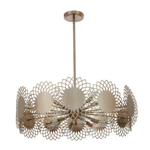 Kalco 516955BCG 12 Light Pendant, Brushed Champagne Gold