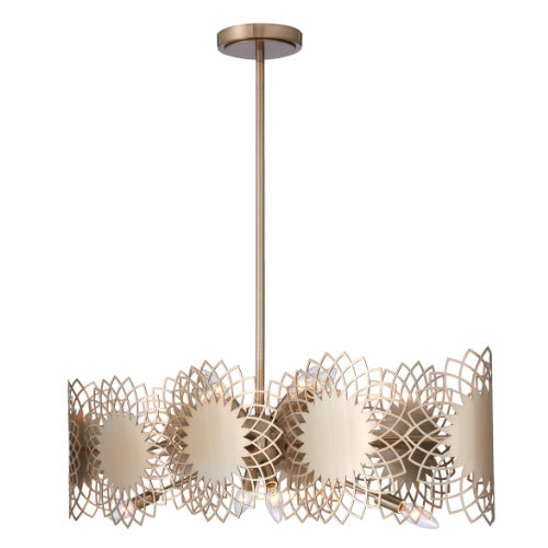 Kalco 516961BCG Eight Light Island Pendant, Brushed Champagne Gold