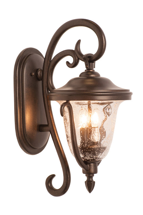 Kalco 9001BB Two Light Outdoor Wall Bracket, Burnished Bronze
