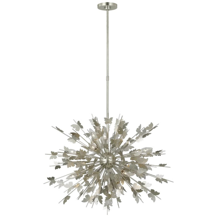 Visual Comfort Signature JN 5501BSL LED Chandelier, Burnished Silver Leaf
