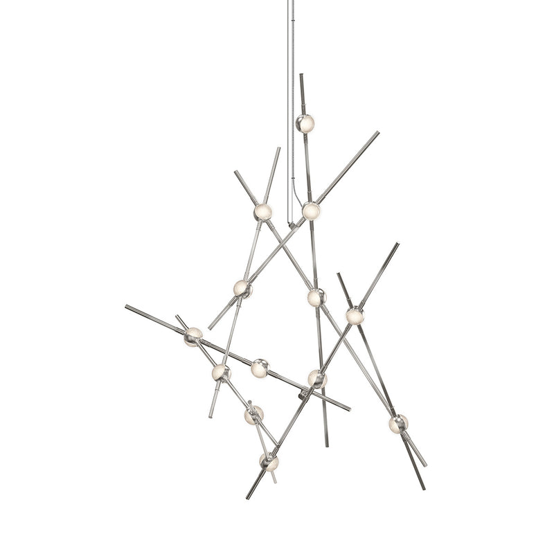Sonneman 2151.13C-27 LED Lantern, Satin Nickel
