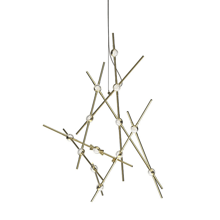 Sonneman 2151.38C-27 LED Lantern, Satin Brass