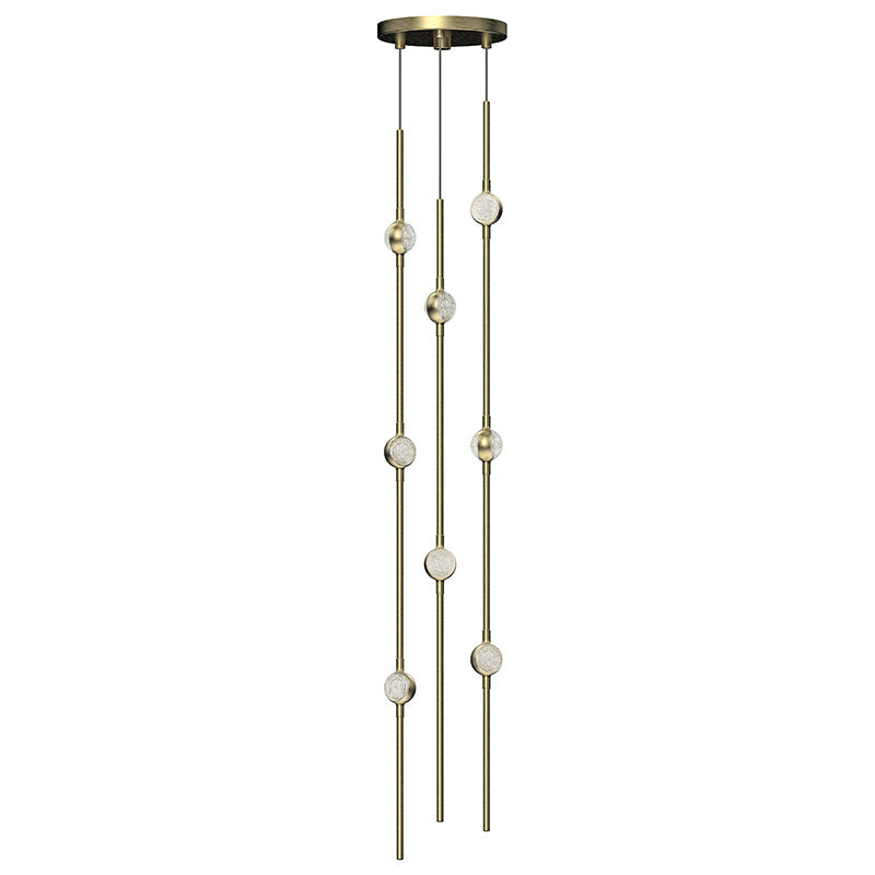 Sonneman 2161.38C-S-27 LED Pendant, Satin Brass