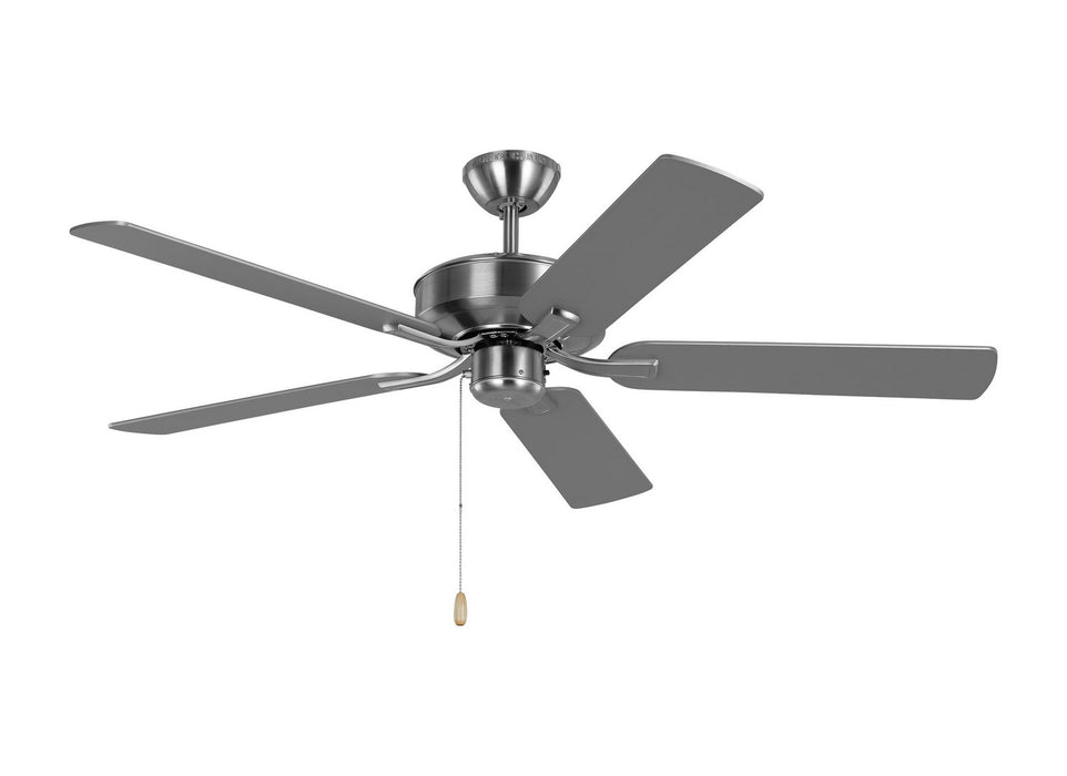 Generation Lighting 5LD52BS 52" Ceiling Fan, Brushed Steel