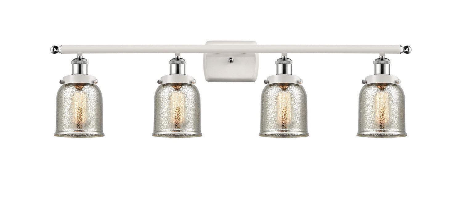 Innovations 916-4W-WPC-G58 Four Light Bath Vanity, White Polished Chrome