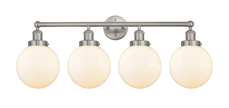 Innovations 616-4W-SN-G201-8 Four Light Bath Vanity, Brushed Satin Nickel