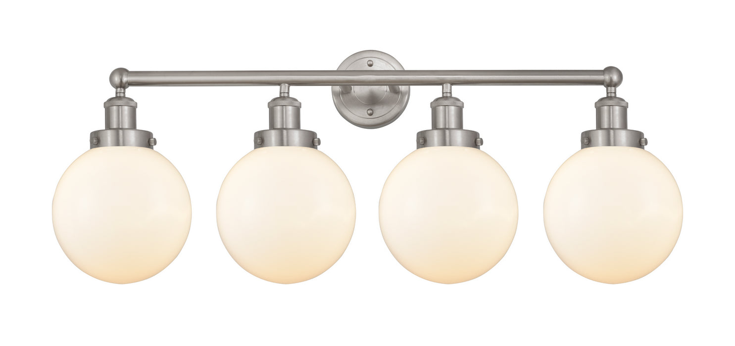 Innovations 616-4W-SN-G201-8 Four Light Bath Vanity, Brushed Satin Nickel