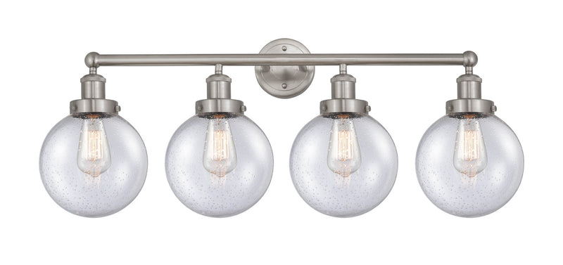 Innovations 616-4W-SN-G204-8 Four Light Bath Vanity, Brushed Satin Nickel