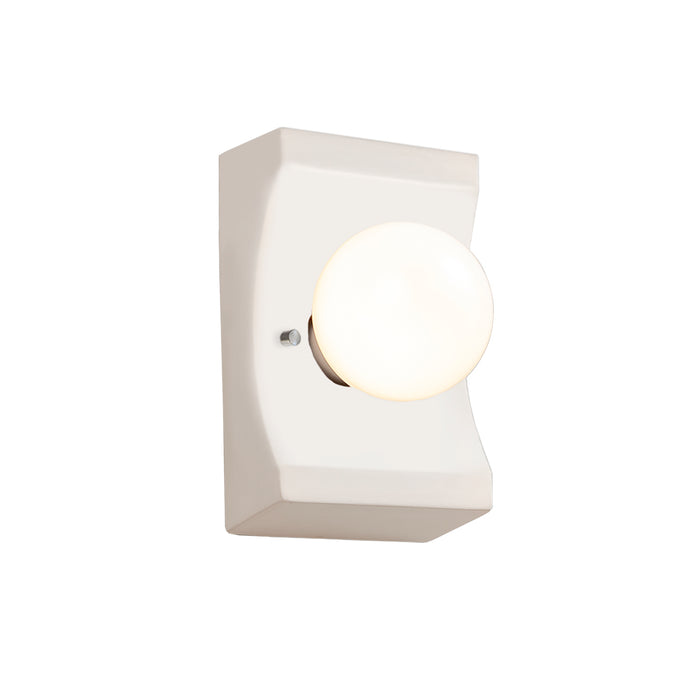 Justice Designs CER-3025-MAT One Light Wall Sconce, Matte White