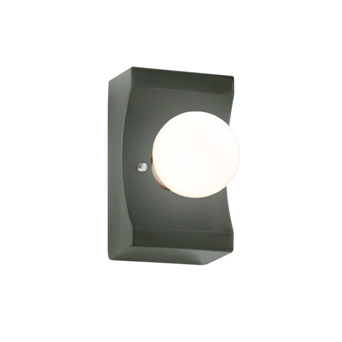 Justice Designs CER-3025-PWGN One Light Wall Sconce, Pewter Green