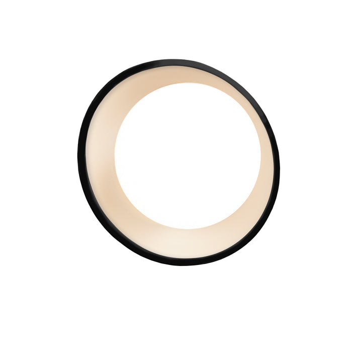 Justice Designs CER-3035-BKMT One Light Wall Sconce, Gloss Black with Matte White internal