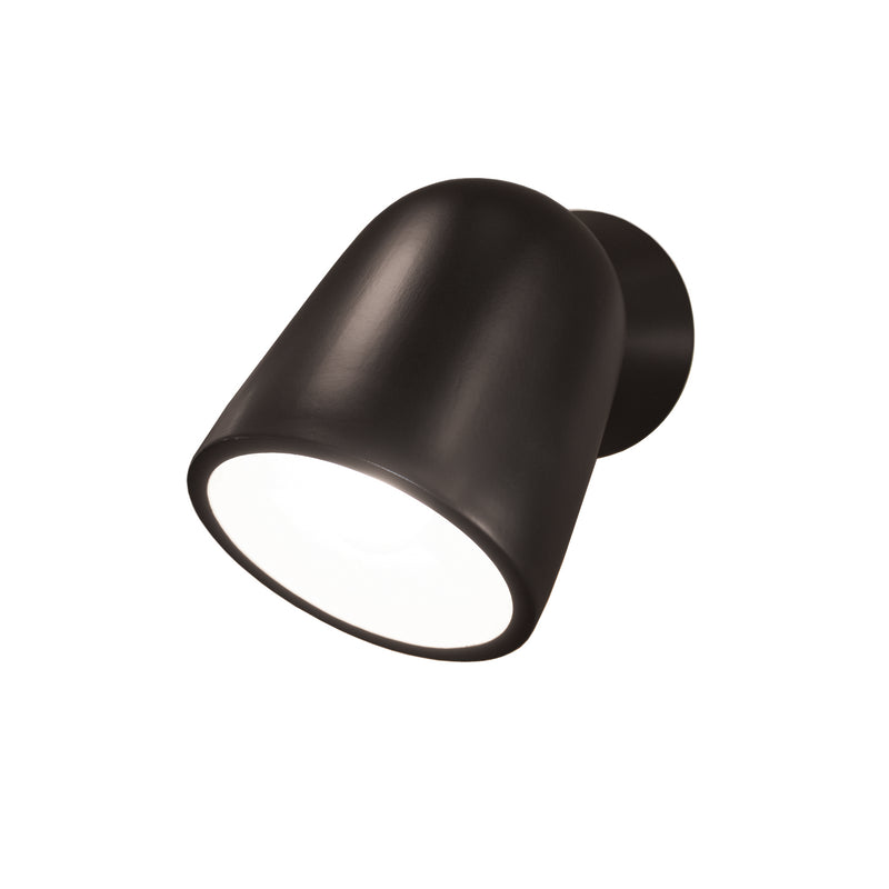 Justice Designs CER-3770W-CRB One Light Wall Sconce, Carbon - Matte Black
