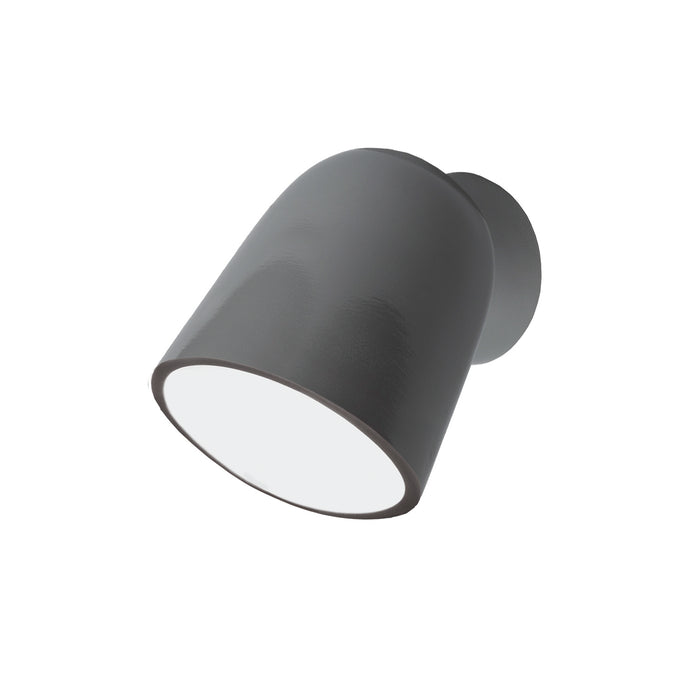 Justice Designs CER-3770W-GRY One Light Wall Sconce, Gloss Grey