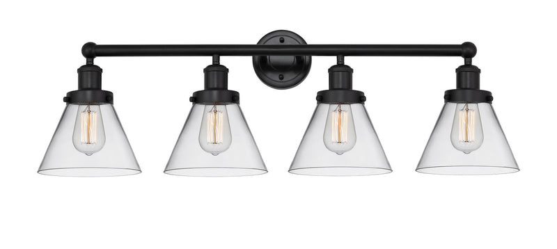 Innovations 616-4W-BK-G42 Four Light Bath Vanity, Matte Black
