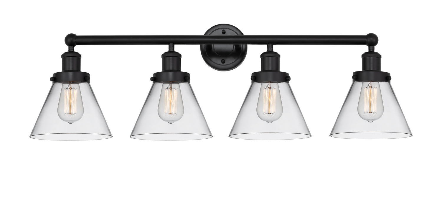 Innovations 616-4W-BK-G42 Four Light Bath Vanity, Matte Black