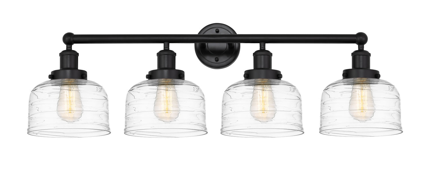 Innovations 616-4W-BK-G713 Four Light Bath Vanity, Matte Black