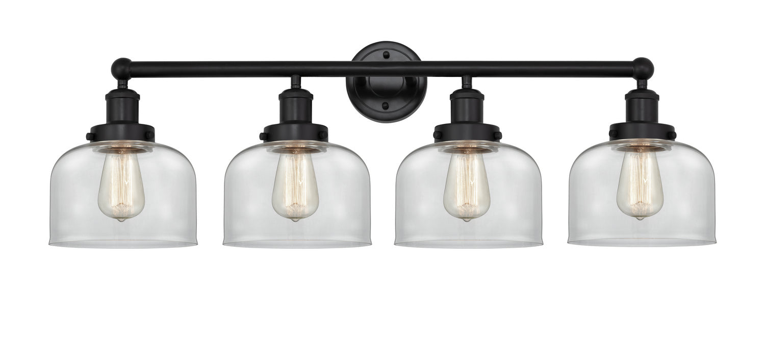 Innovations 616-4W-BK-G72 Four Light Bath Vanity, Matte Black