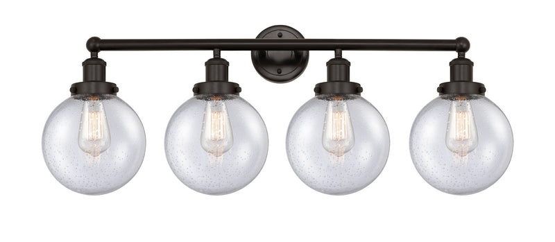 Innovations 616-4W-OB-G204-8 Four Light Bath Vanity, Oil Rubbed Bronze