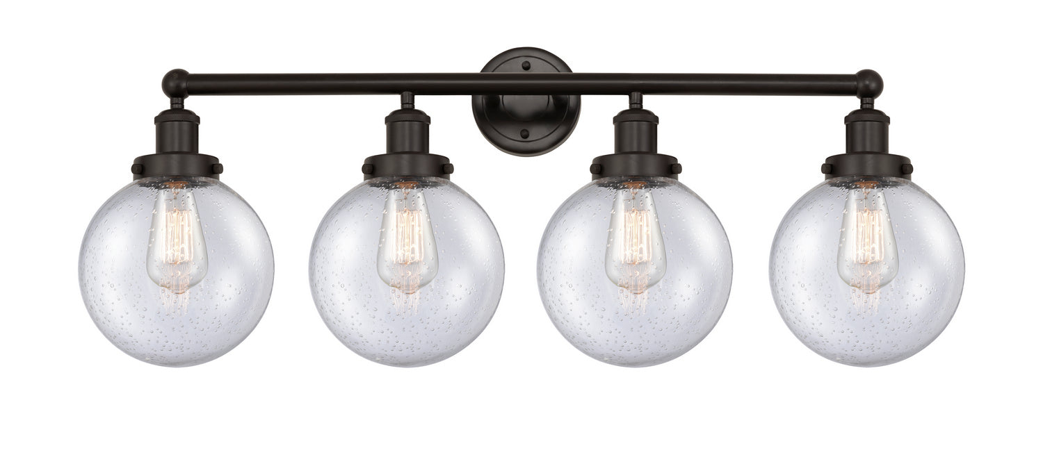 Innovations 616-4W-OB-G204-8 Four Light Bath Vanity, Oil Rubbed Bronze