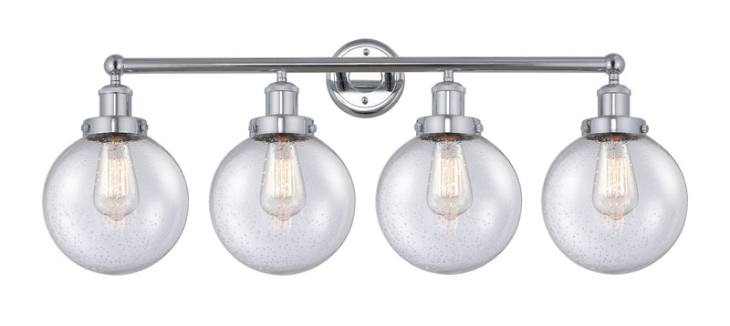 Innovations 616-4W-PC-G204-8 Four Light Bath Vanity, Polished Chrome