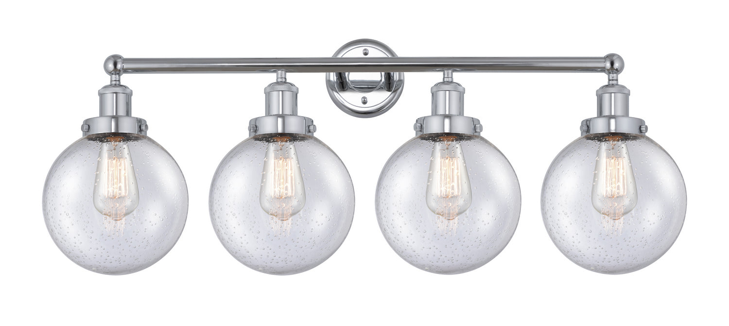 Innovations 616-4W-PC-G204-8 Four Light Bath Vanity, Polished Chrome