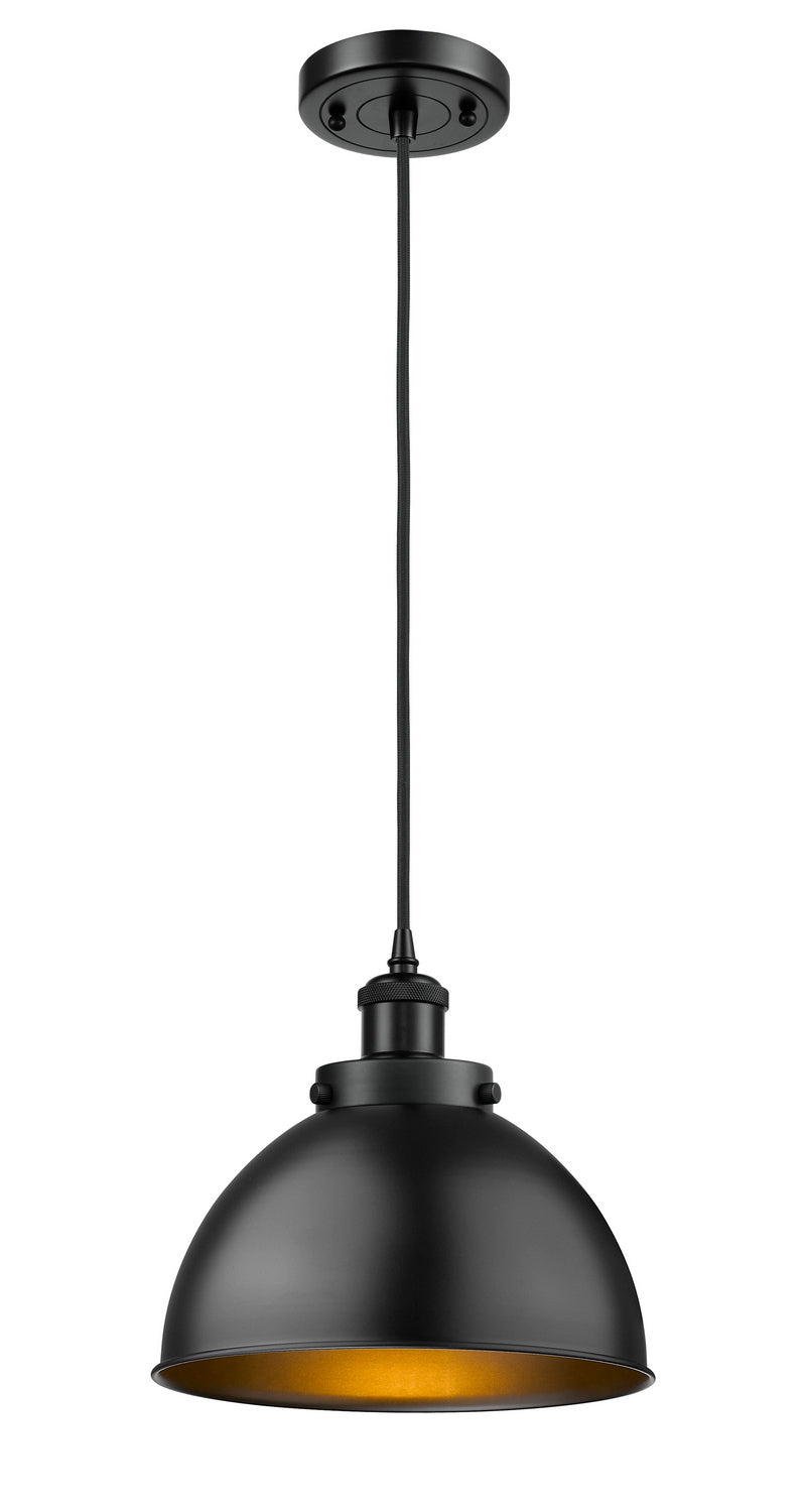 Innovations 916-1P-BK-MFD-10-BK One Light Mini Pendant, Matte Black