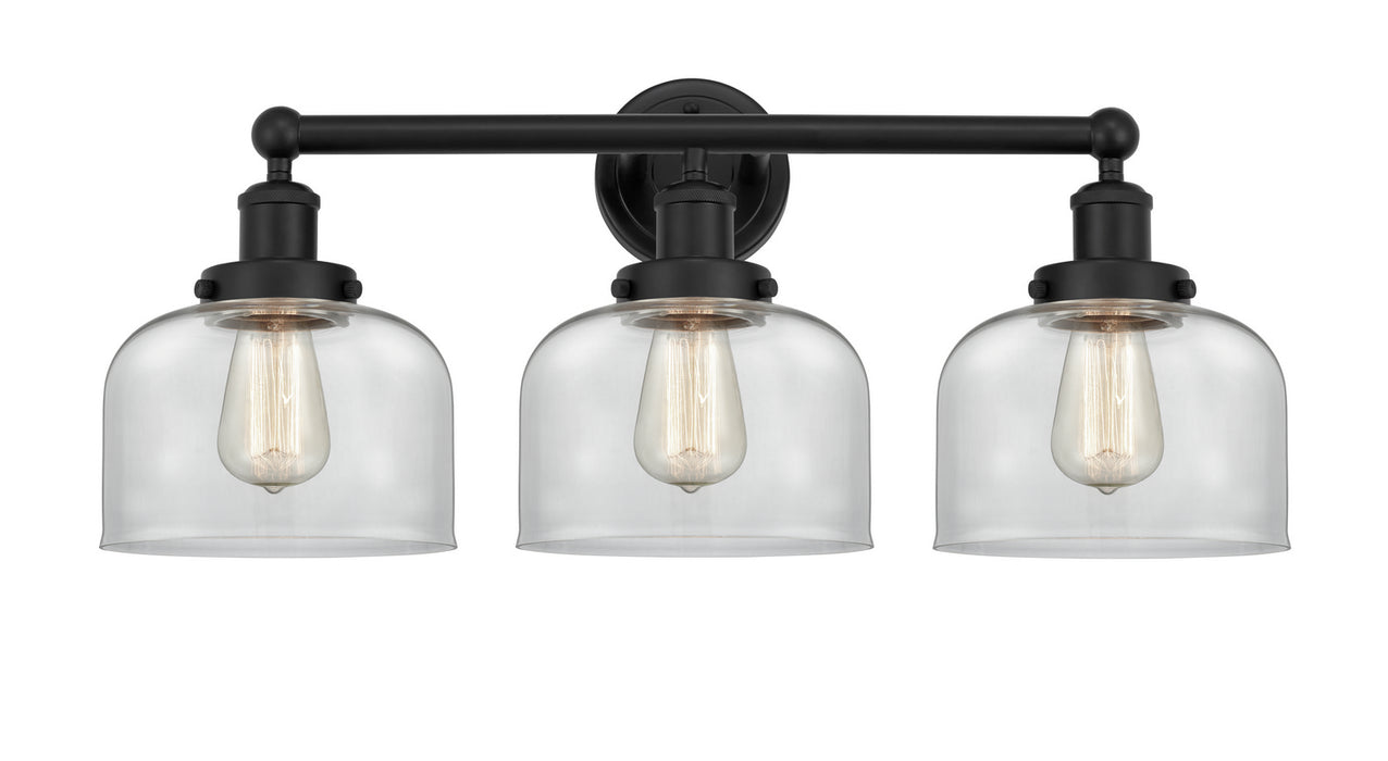 Innovations 616-3W-BK-G72 Three Light Bath Vanity, Matte Black