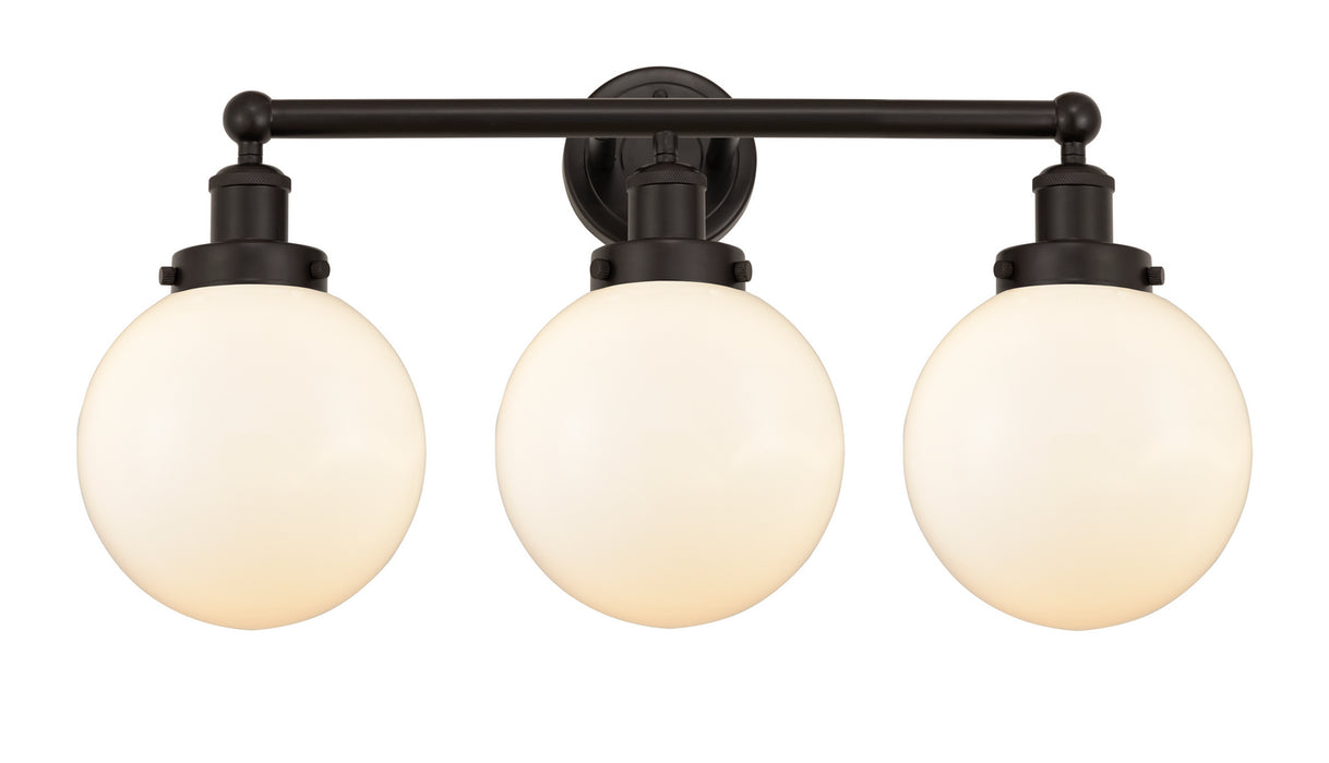 Innovations 616-3W-OB-G201-8 Three Light Bath Vanity, Oil Rubbed Bronze