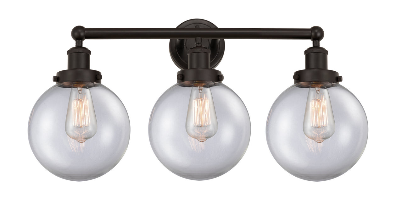 Innovations 616-3W-OB-G202-8 Three Light Bath Vanity, Oil Rubbed Bronze
