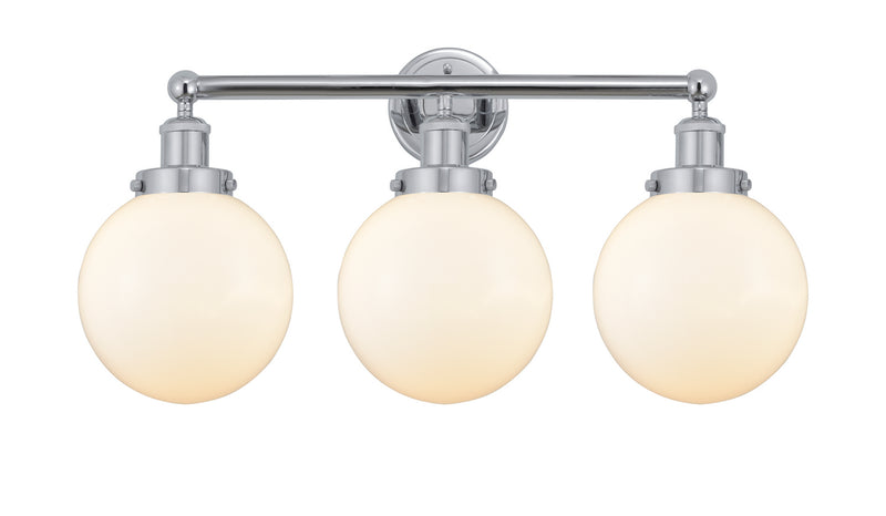 Innovations 616-3W-PC-G201-8 Three Light Bath Vanity, Polished Chrome