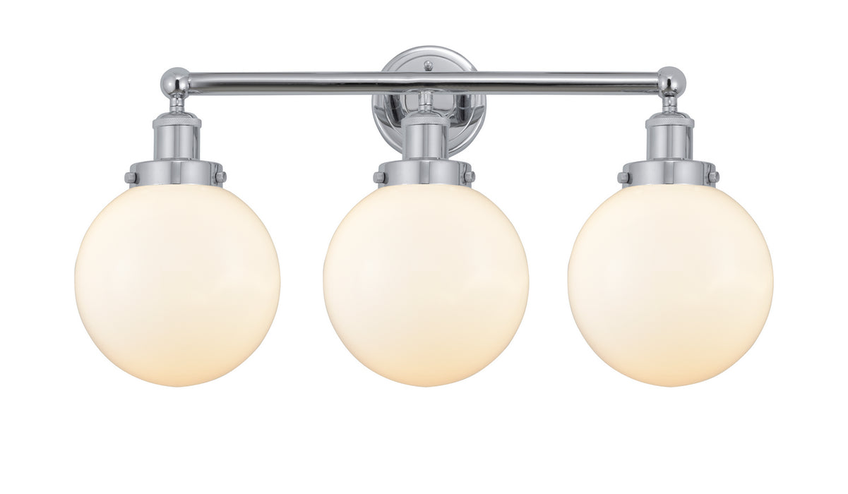 Innovations 616-3W-PC-G201-8 Three Light Bath Vanity, Polished Chrome