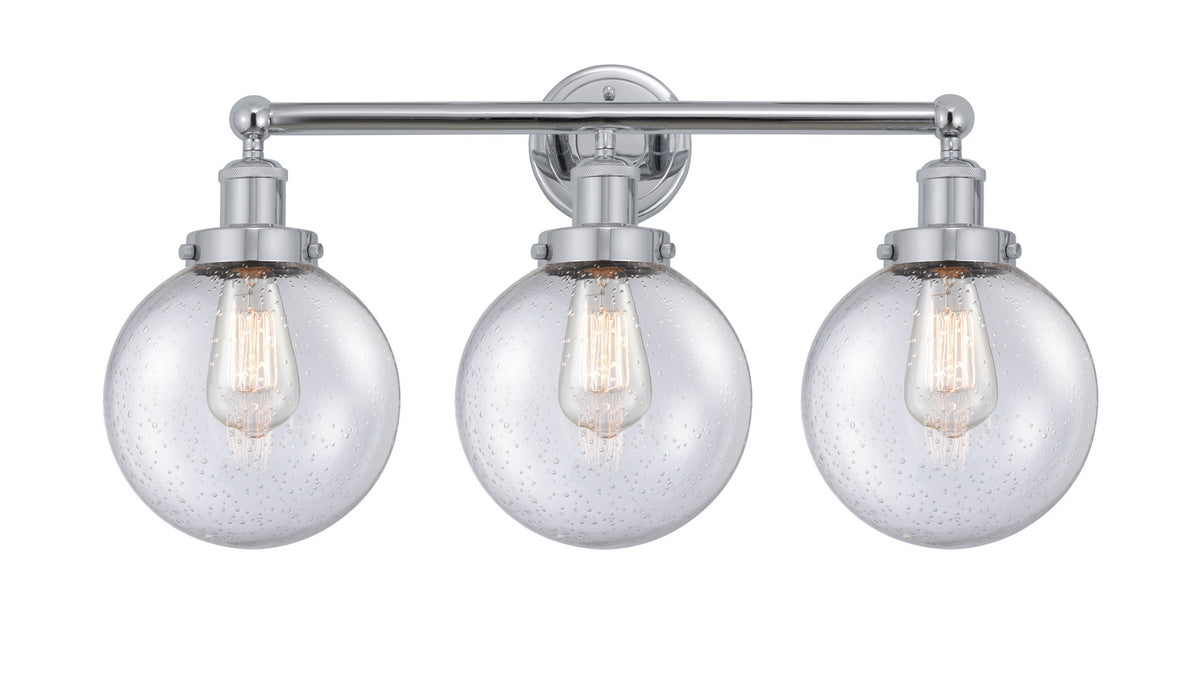 Innovations 616-3W-PC-G204-8 Three Light Bath Vanity, Polished Chrome