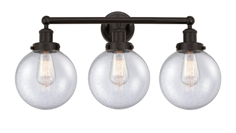 Innovations 616-3W-OB-G204-8 Three Light Bath Vanity, Oil Rubbed Bronze