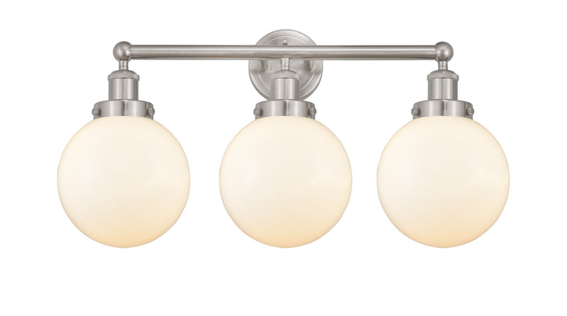 Innovations 616-3W-SN-G201-8 Three Light Bath Vanity, Brushed Satin Nickel