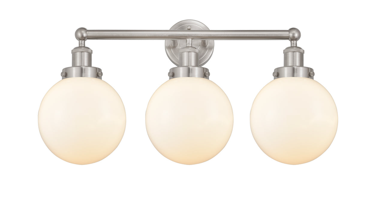 Innovations 616-3W-SN-G201-8 Three Light Bath Vanity, Brushed Satin Nickel